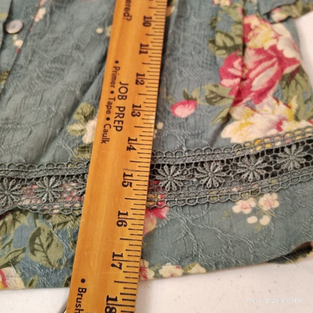 K Studio Two Piece Dress Set Floral Cottage Core Women’s Size 8 VINTAGE - Picture 7 of 9